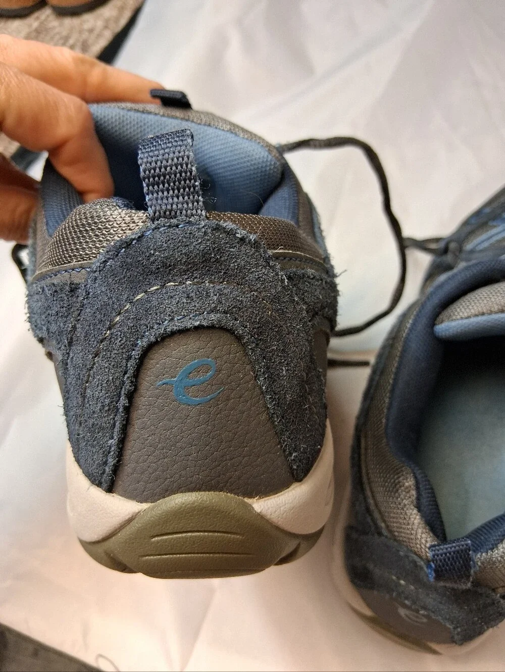 Easy Spirit Exploremap Walking Shoes Navy Blue Mesh Sneaker Women's Size 8M